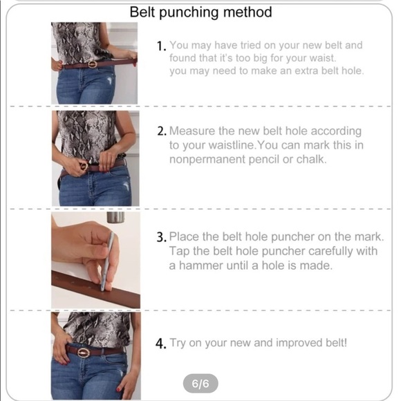 PU Leather Studded Harness w/ Hole Punch Tool - Picture 6 of 6